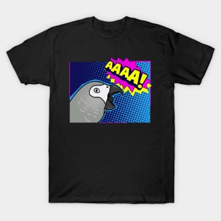 Screaming african grey comic T-Shirt